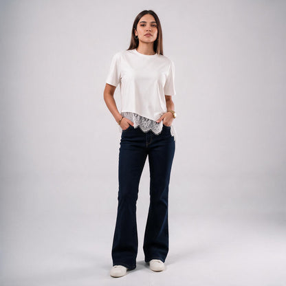 Eighties Short Sleeve Lace Tee