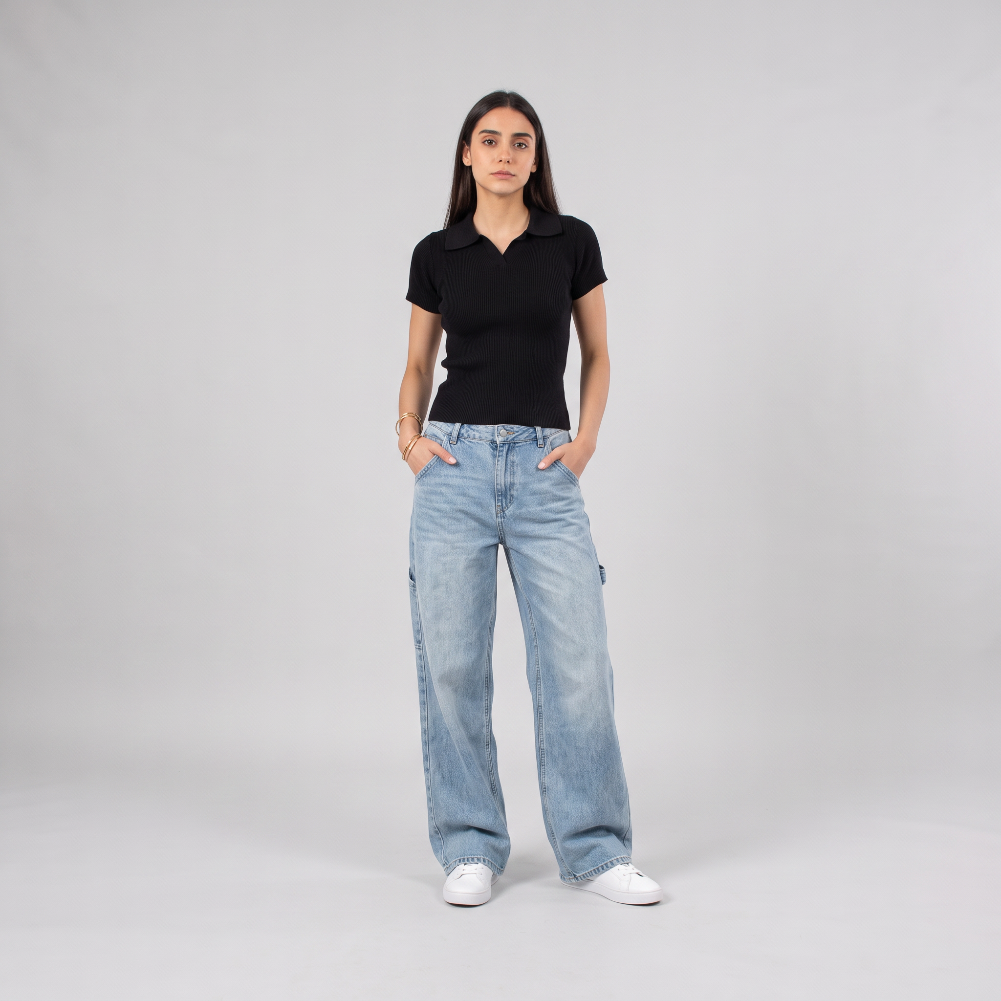 Bare And Blank Knitted Top