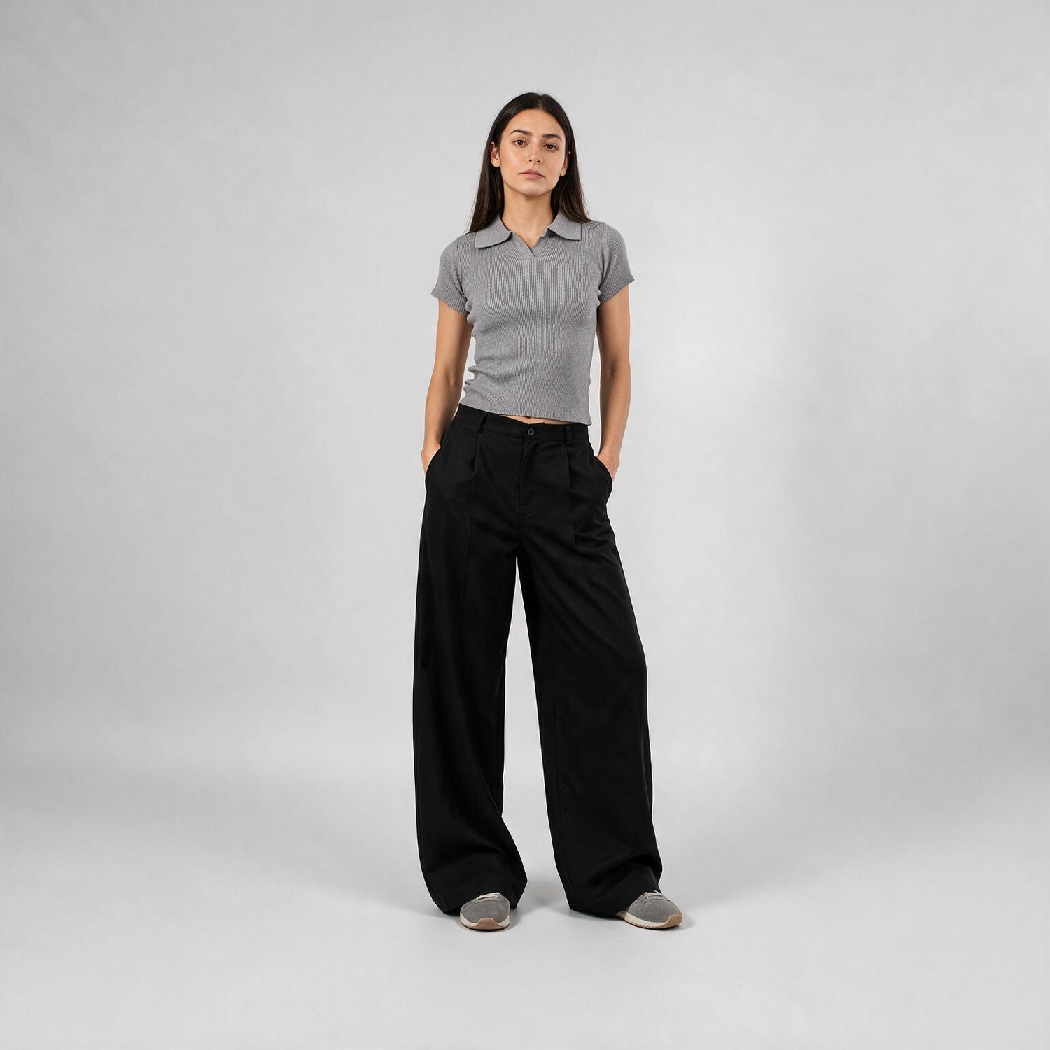 Bare And Blank Knitted Top