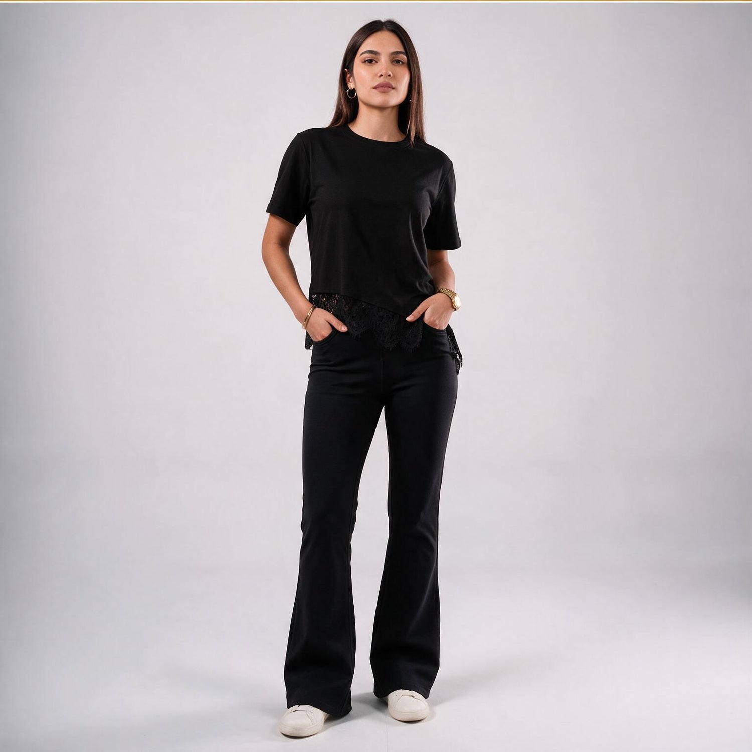 Eighties Short Sleeve Lace Tee