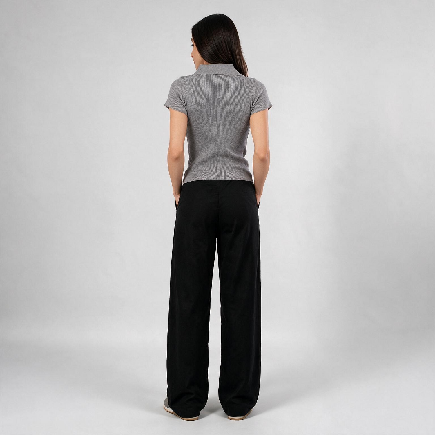 Bare And Blank Knitted Top