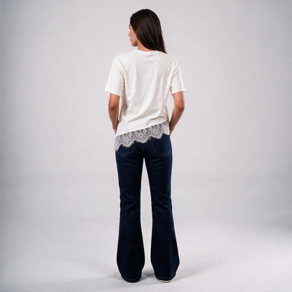 Eighties Short Sleeve Lace Tee