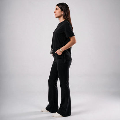 Eighties Short Sleeve Lace Tee