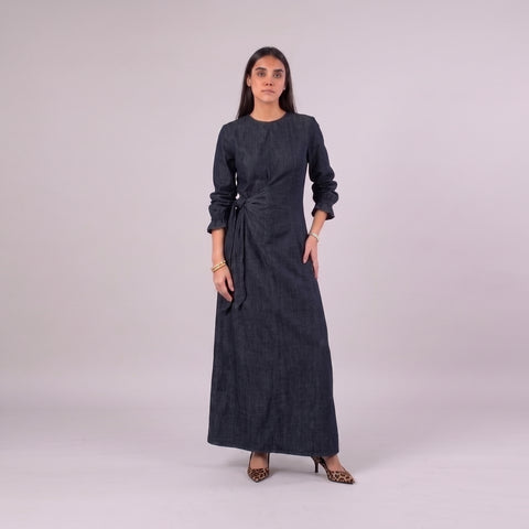 SBR Raw Edge Denim Dress