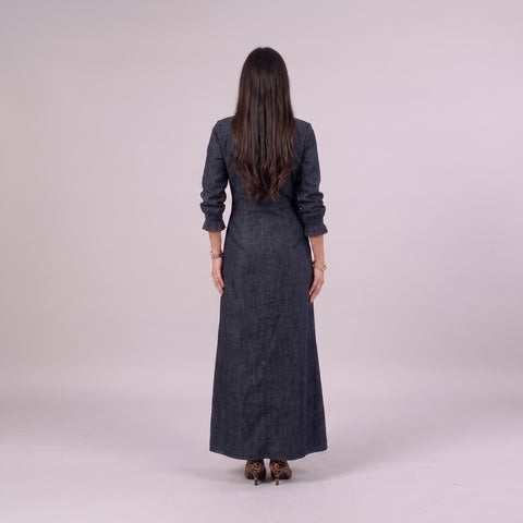 SBR Raw Edge Denim Dress